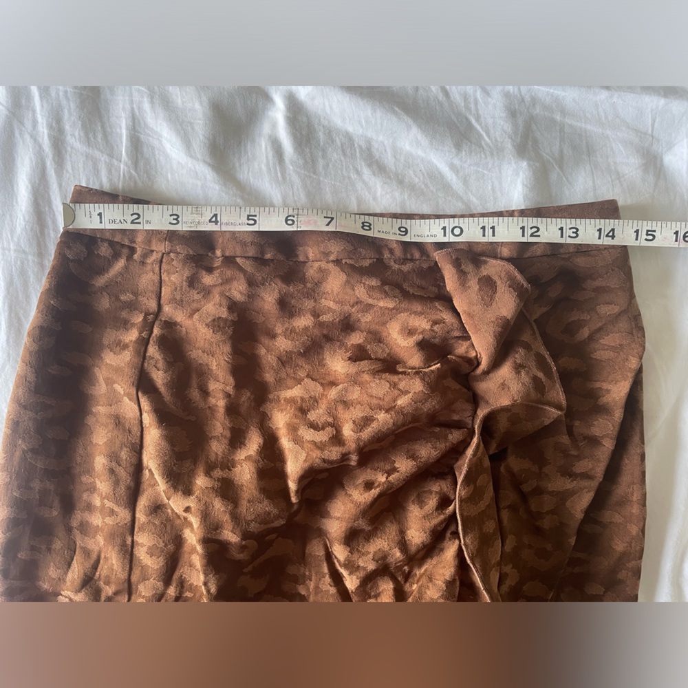 ZARA ruffled animal print pencil skirt size M - Picture 5 of 7